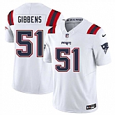 Men & Women & Youth New England Patriots #51 Jack Gibbens White 2025 F.U.S.E. Vapor Limited Stitched Jersey,baseball caps,new era cap wholesale,wholesale hats